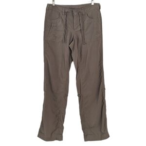 The north face roll up hiking pants Capri nylon brown size 6 @w